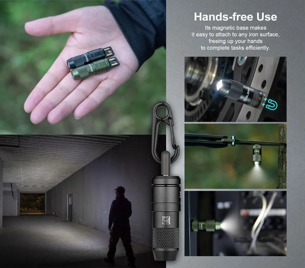 Mini Lampe Torche LED Olight iMini Noire pour Trousseau de Clés - 5