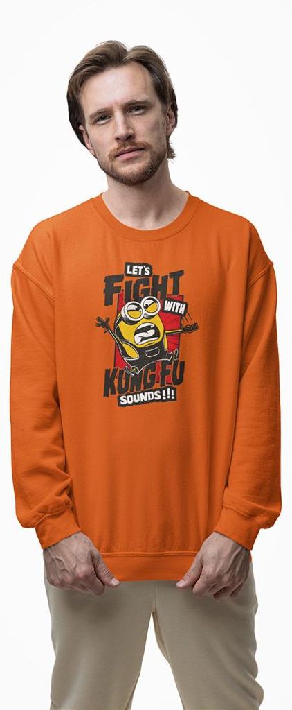 D&B Design Uni Pullover SWMO00033 Minions Orange-Größe 3XL