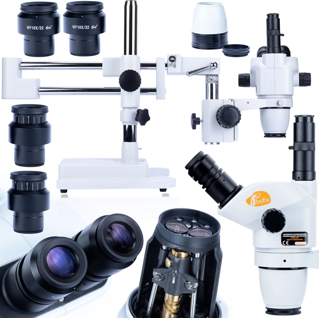 Stereoskopisches Trinokularmikroskop Moon Pro MSMP-T-SDMS1-6745 – 6,7x-45x Zoom erweiterbar bis 270x | 360° drehbar | Ergonomisch, große Arbeit...