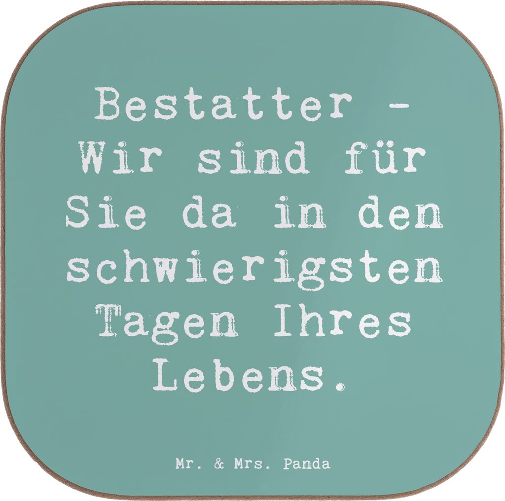 Mr. & Mrs. Panda Untersetzer Glas Spruch Bestatter Produktbild 