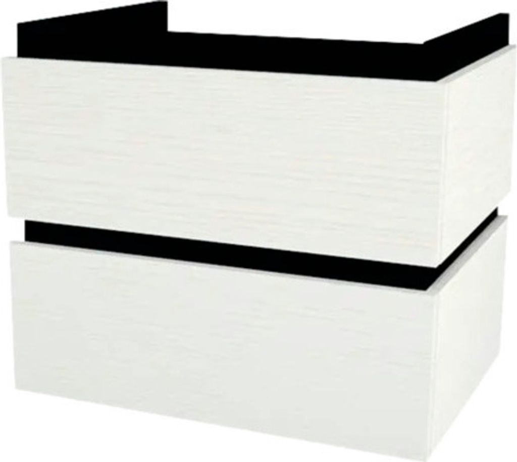 Waschtischunterschrank mit 2 Schubladen Devo Viva 2.0 BxHxT 59x51x44 cm strukture white Holzdekor