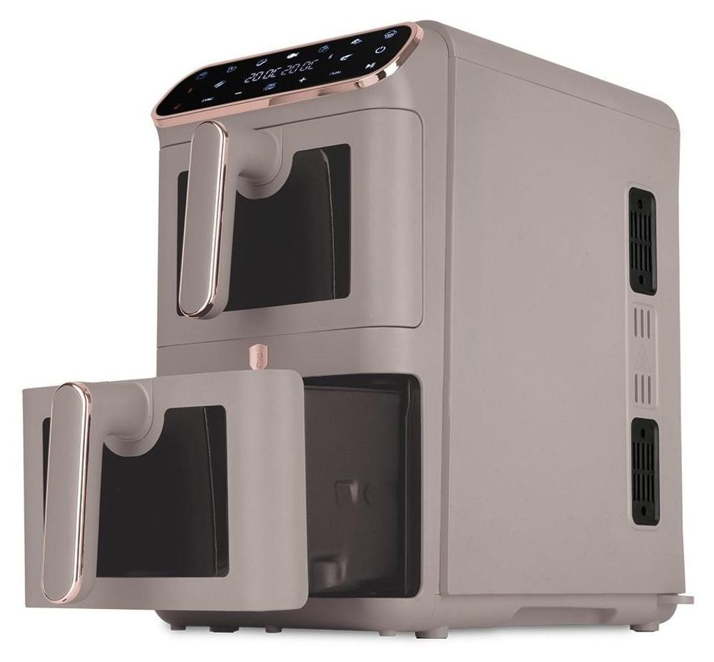 Luchtfriteuse, dubbele, 11 liter, BerlingerHaus, taupe, Productafbeelding 