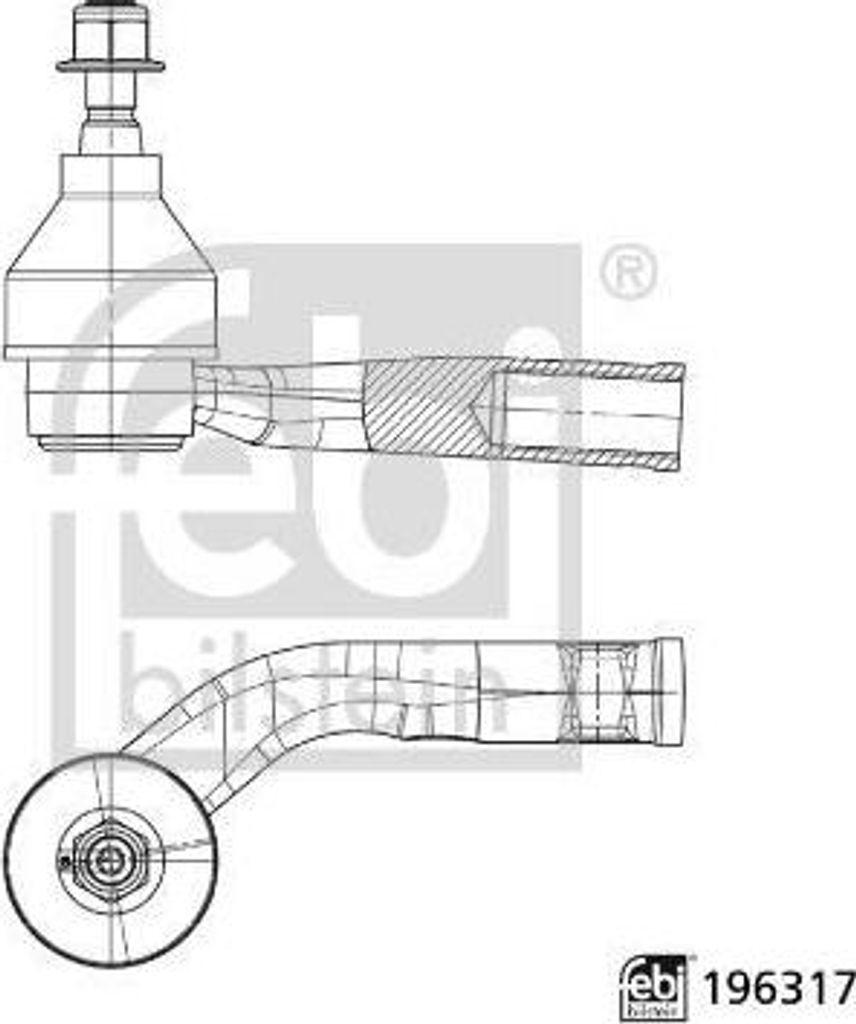 FEBI BILSTEIN Spurstangenkopf Spurstange für VOLVO V60 II (225, 227) Vorne Links 196317