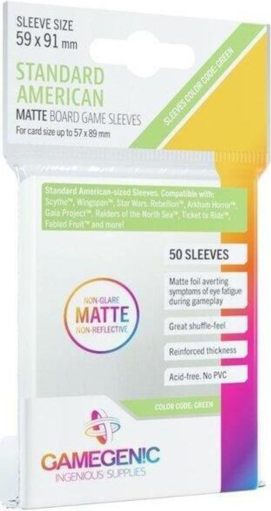 Asmodee GmbH MATTE Standard Amer.Sleeves C 1 Produktbild 