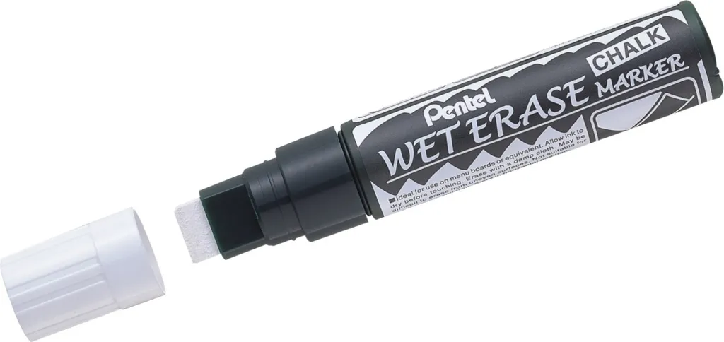Marqueur Weterase blanc pointe large 10,5mm - 12 craies liquides pour vitre