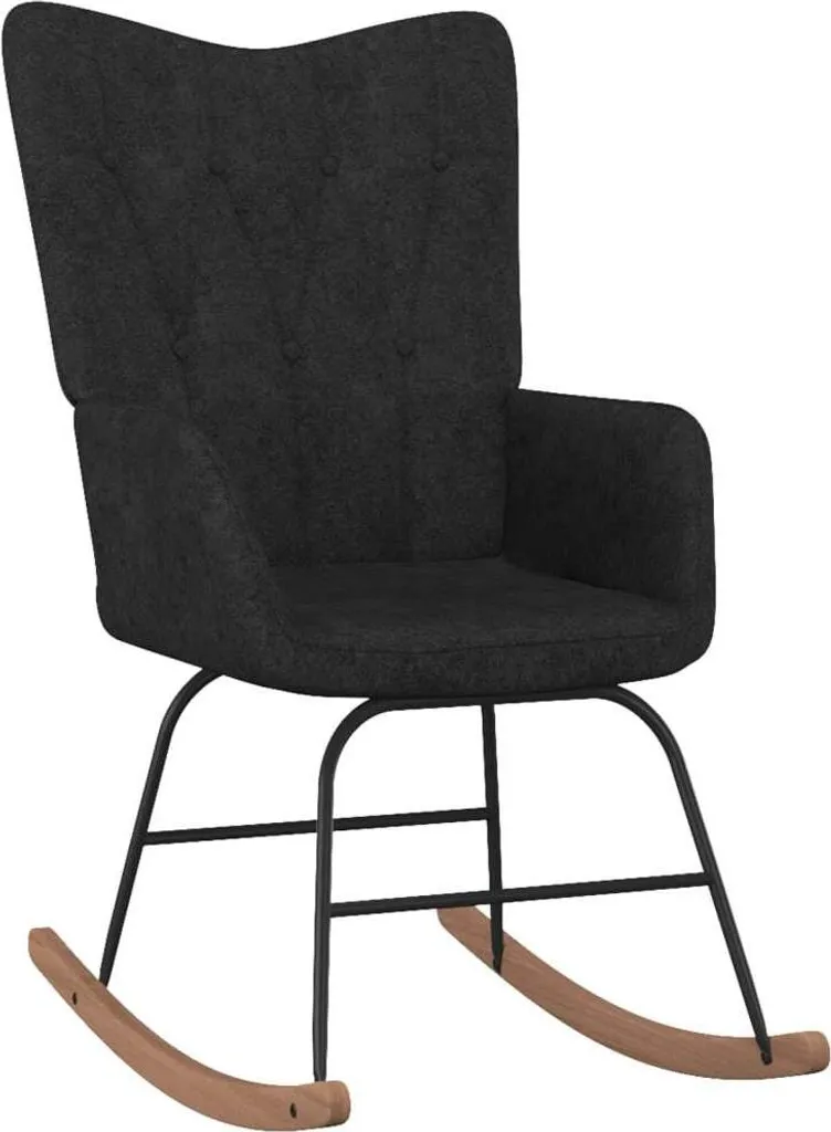 Poltrona a Dondolo Moderna Nera The Living Store | Design e Ergonomia