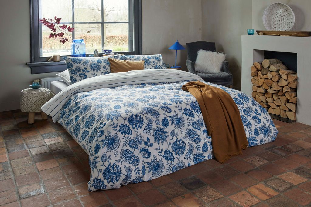 Walra Bettwäsche Blue Memories Blau / Weiß - 200x220 cm