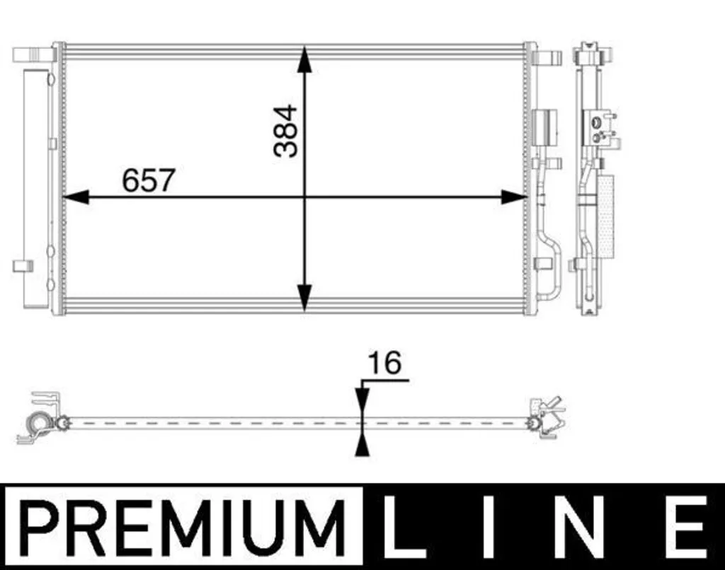 Condenseur clim MAHLE AC 63 000P en aluminium anti-corrosion
