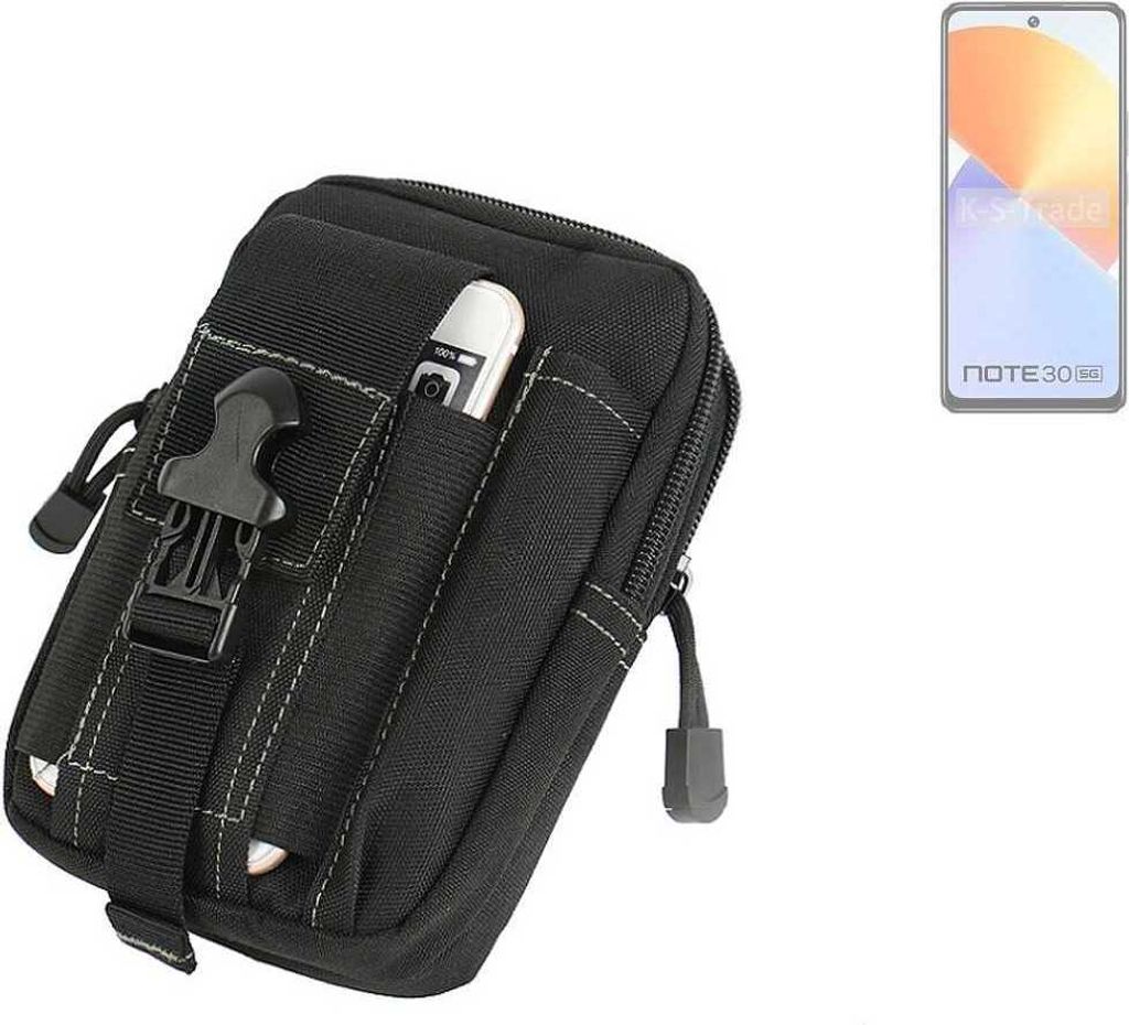 K-S-Trade Gürtel Tasche kompatibel mit Infinix Note 30 5G Gürteltasche Holster Schutz Hülle Handy Hülle Smartphone outdoor Handy-Hülle schwarz