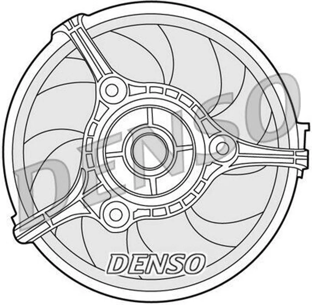 DENSO DER02002 Ventilateur de Radiateur OE 8D0959455N pour Audi A6 4A