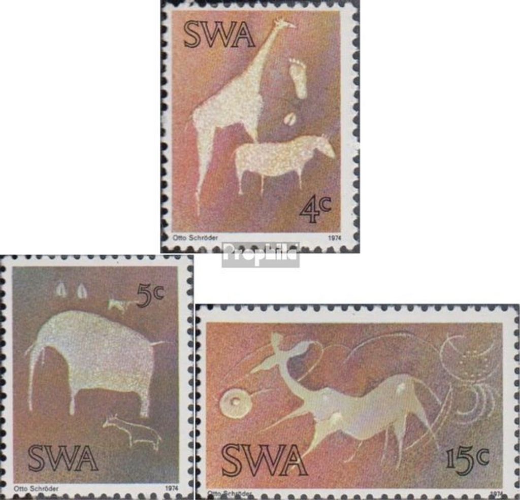 Briefmarken Namibia - Südwestafrika 1974 Mi 396-398 (kompl.Ausg.) gestempelt Felsgravuren