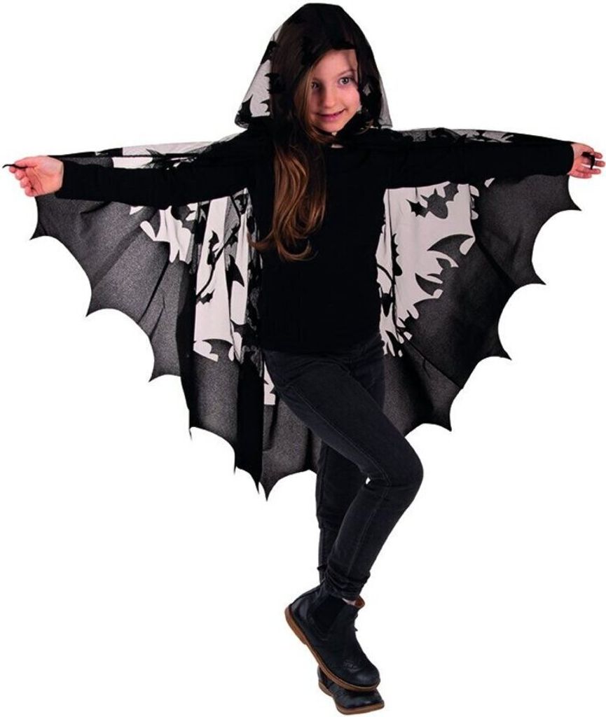 Umhang Fledermaus Halloween, Groesse:128 Produktbild 