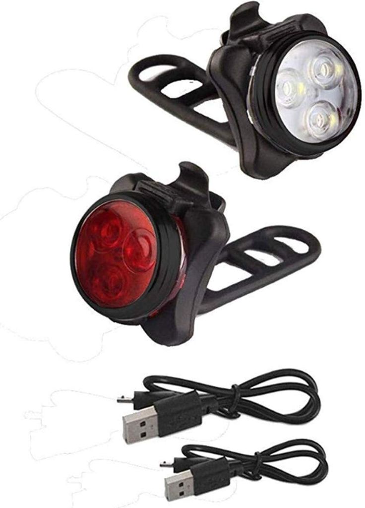 Hell LED Fahrradlampe Radlicht Fahrradbeleuchtung USB Fahrad Scheinwerfer Lampe 