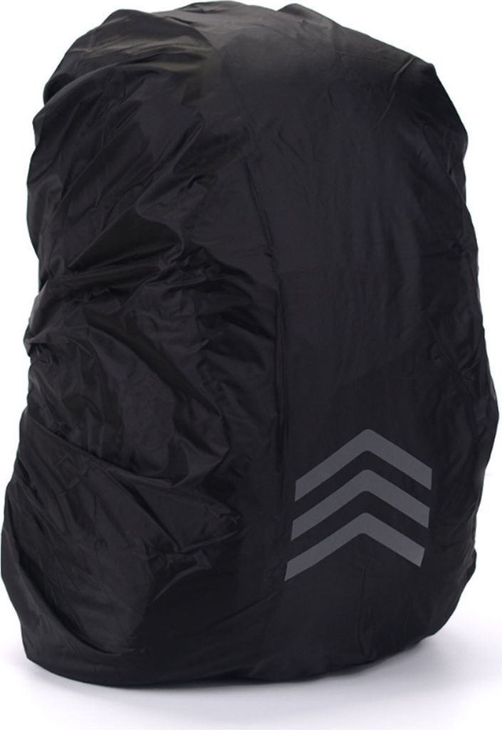 Rucksack Regenschutz Wasserdicht Leichtgewicht Reflektierende Oxford Tuch Rucksack Abdeckung Schwarz(Pfeil L 45 bis 55 Liter)