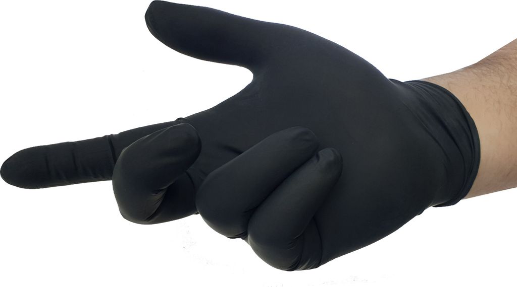 MaiMed Einmalhandschuhe Black Latex Größe M Produktbild 10