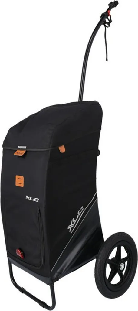 XLC Bike Shopping Trolly 12 pouces avec timon haut noir pour vélo