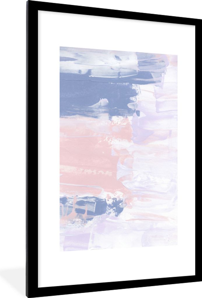 MuchoWow Gerahmtes Poster Pastell - Gestaltung - Farbe 60x90 cm - Poster mit Schwarzem Bilderrahmen Wandposter Rahmen Foto Bilder - Dekoration - ...