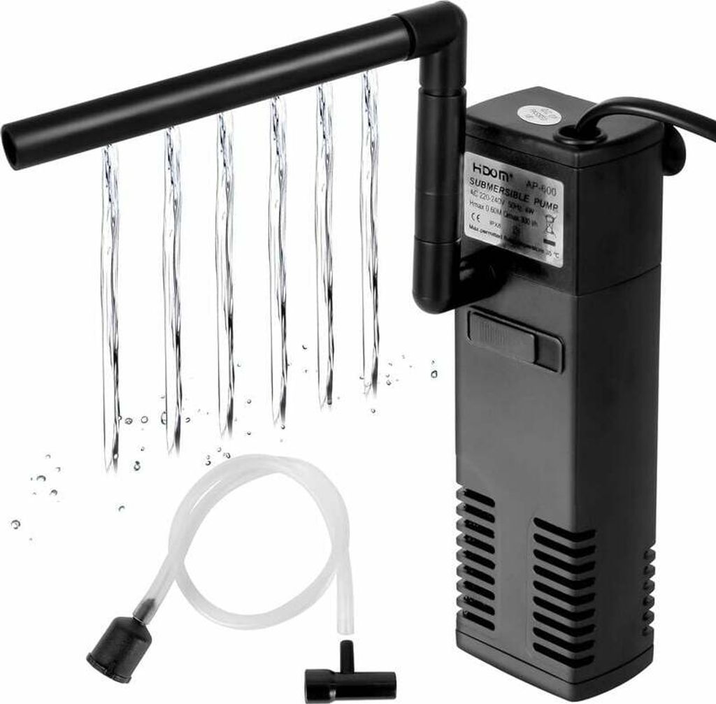 Aquarium-Wasserdurchflussfilter, 4 W, 600 l/h, Produktbild 