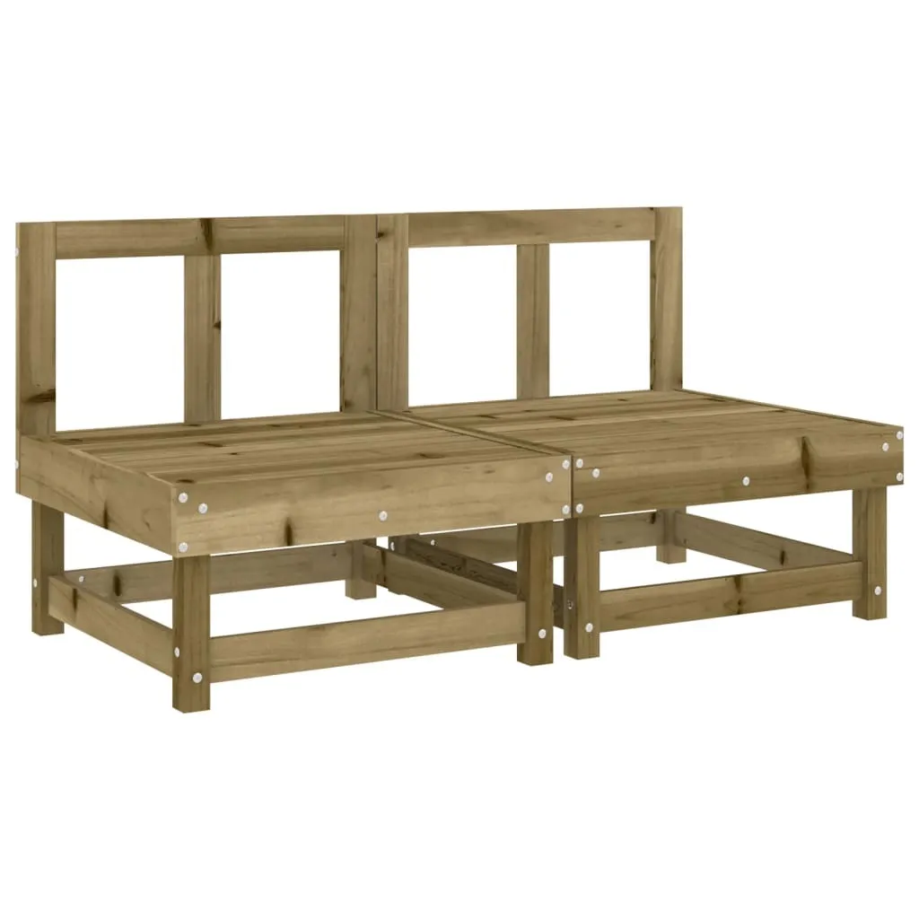 Set 2 Divani Centrali SYFAX Legno Pino - Arredo Esterno Componibile
