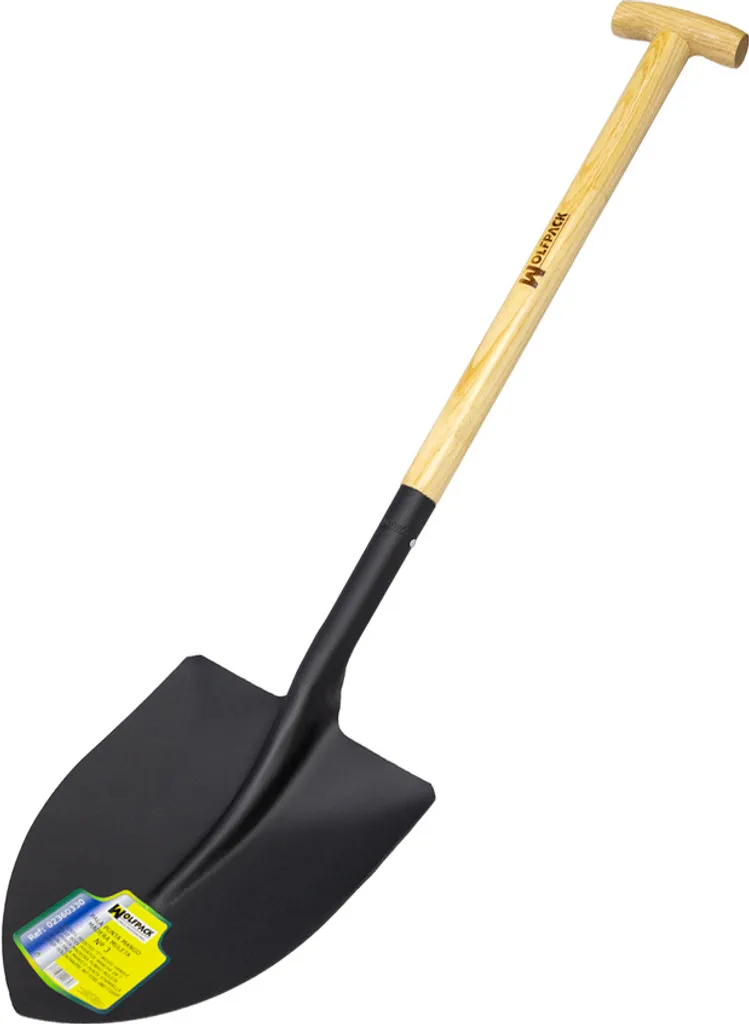 Pala in legno a punta con manico e impugnatura a T 502/3
