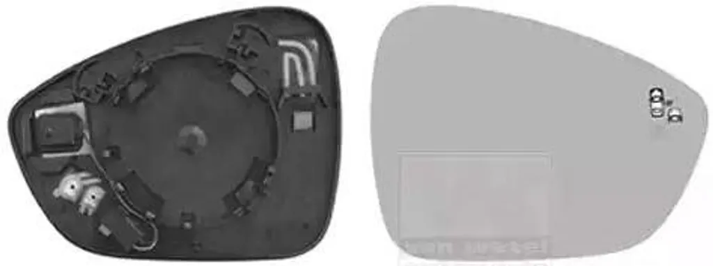 Miroir de rétroviseur extérieur adaptable Citroën - VAN Wezel HAGUS 0979838
