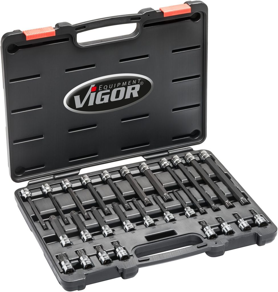 VIGOR Schraubendrehereinsatz Satz V6018 3/8" XZN 26-teilig M5 – M16 Anzahl