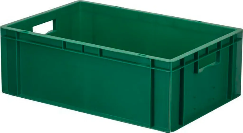 Bac gerbable plastique vert 600x400x210 mm haute résistance Euro