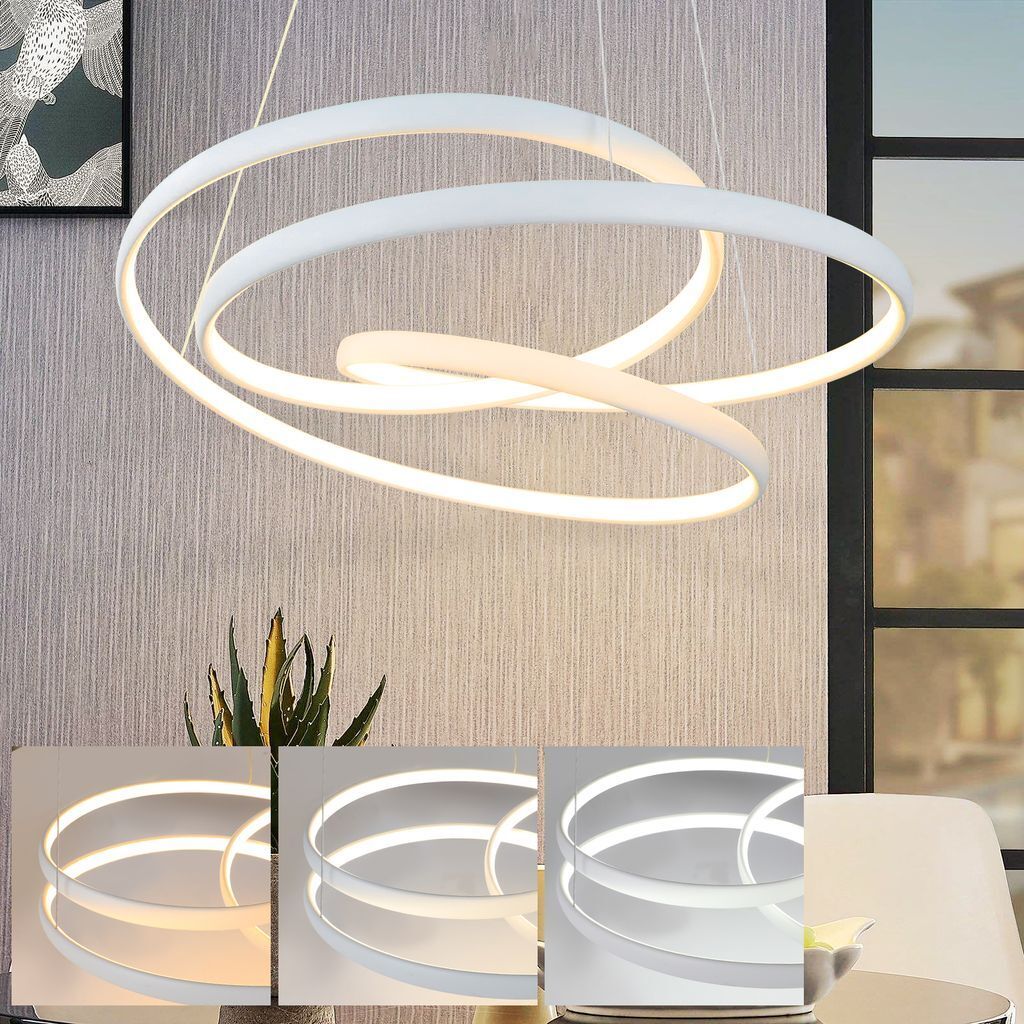 ZMH LED Pendelleuchte Esszimmer Weiß Dimmbar mit Produktbild 1