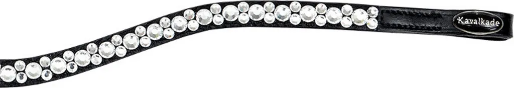 Kavalkade Browband Sparkle nero WB curvo con strass piccoli e grandi , colore:bianco