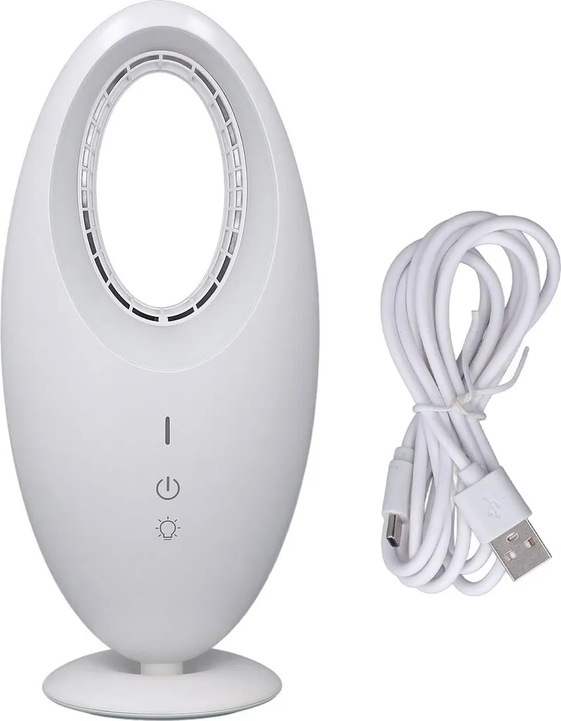 Ventilateur de bureau pour télétravail sans pale avec lampe LED intégrée