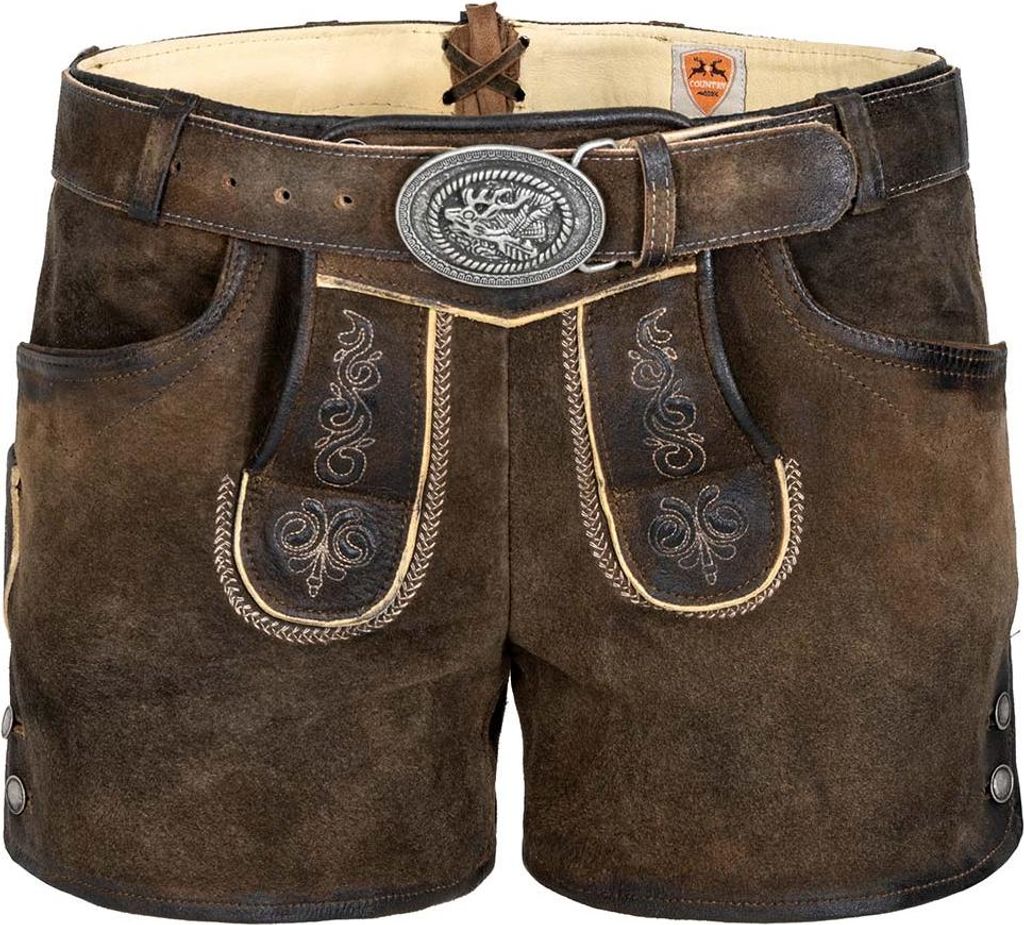Lederhose Damen kurz Fellhorn G nuss 36