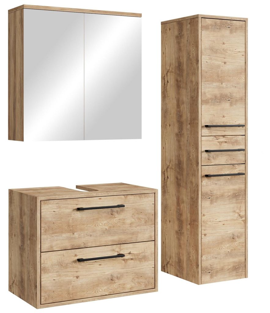 Ensemble meuble sous-vasque Florence 60 x 35 cm – Chêne Image du produit 