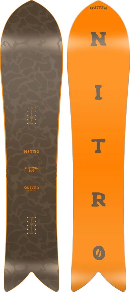Nitro FINTWIN 154 Powder Board : Shape surf et flottaison maximale