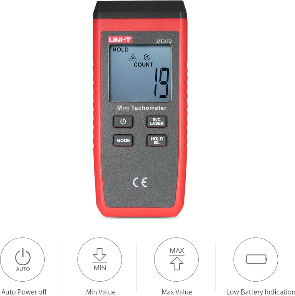 UNI-T UT373 Tachymètre Numérique LCD avec Mesure Laser 99999 Points