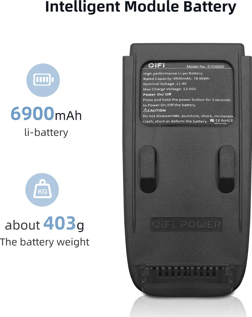 Batterie pour drone Autel EVO 6900mAh idéale pour longues prises de vue
