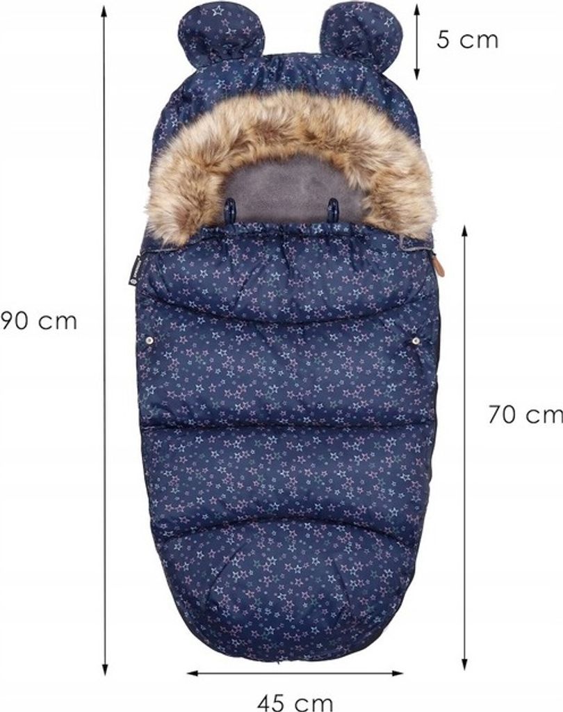 Zimní dětský spací pytel Footmuff s legračníma ušima do Obrázek produktu 11