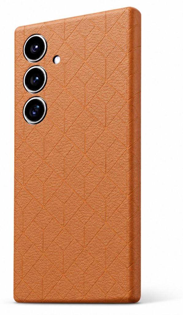 Handyhülle Backcover Samsung Galaxy S26 Plus 5G Geprägtes Gittermuster Braun