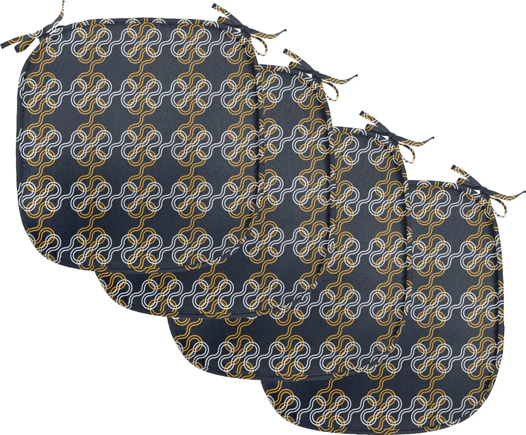 Lot de 4 Galettes de Chaise 40cm pour Salle à Manger et Coin Cuisine