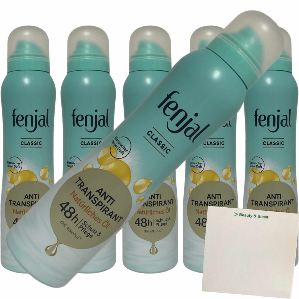 Fenjal Classic Antitranspirant Spray 6er Pack (6x150ml Produktbild 