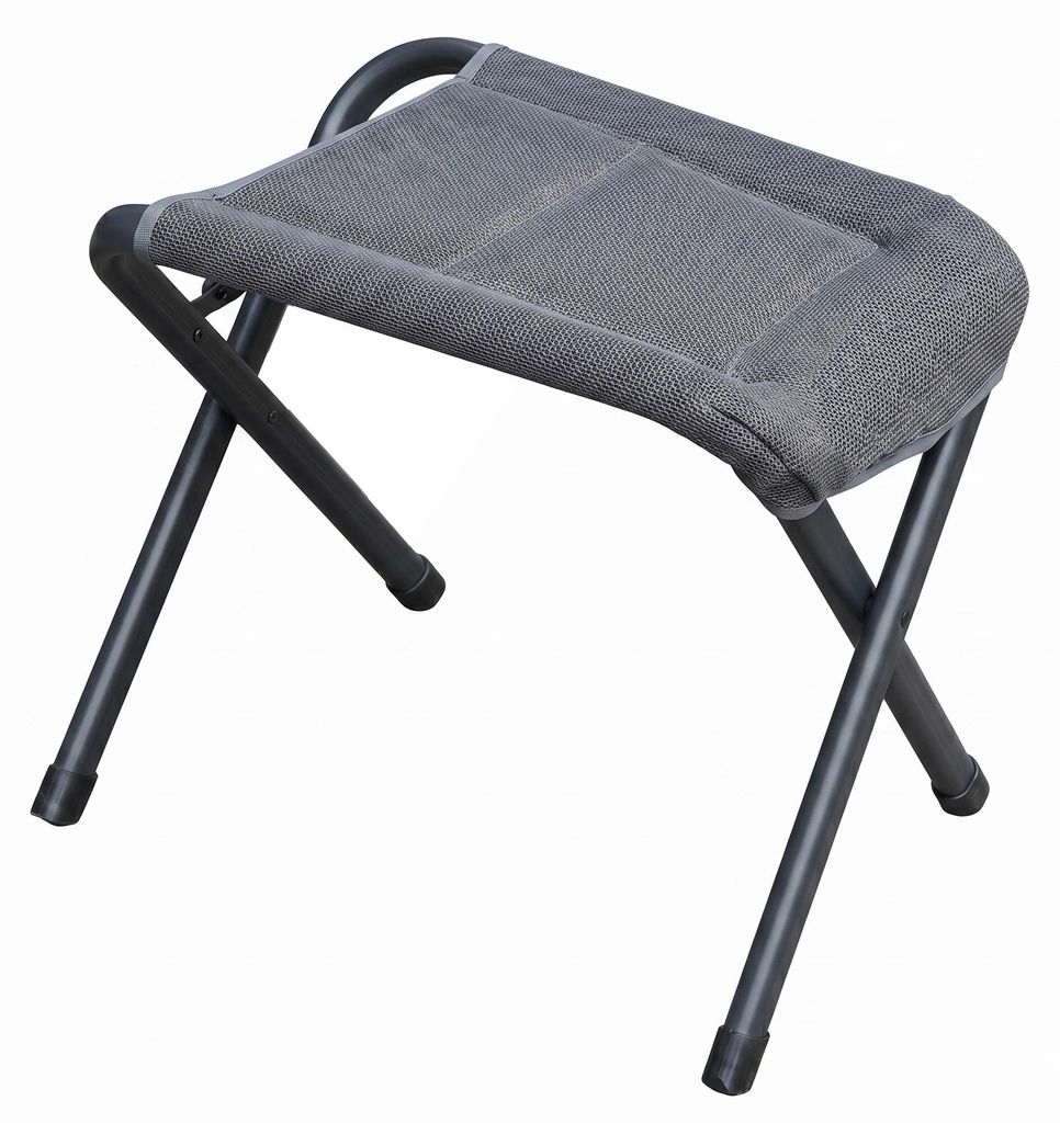 osoltus Alu Camping Hocker für Klappsessel mit 3D Soft Touch Open-Grey