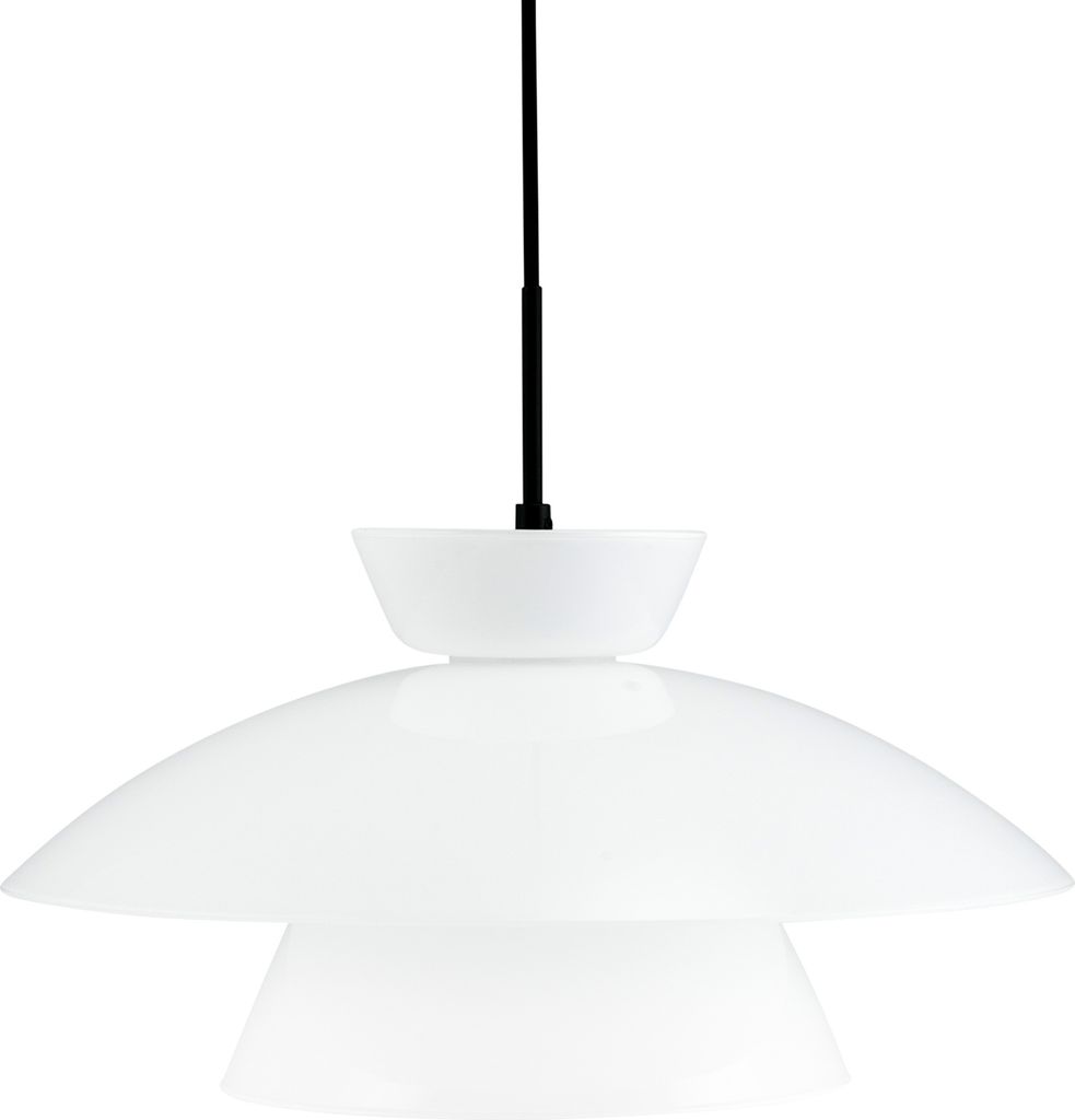 Pendelleuchte LED, Hängelampe, Deckenlampe Pendel, Pendellampe Esstisch, Pendelleuchte für Wohnzimmer, Skandinavische Design, Valby Opal D38