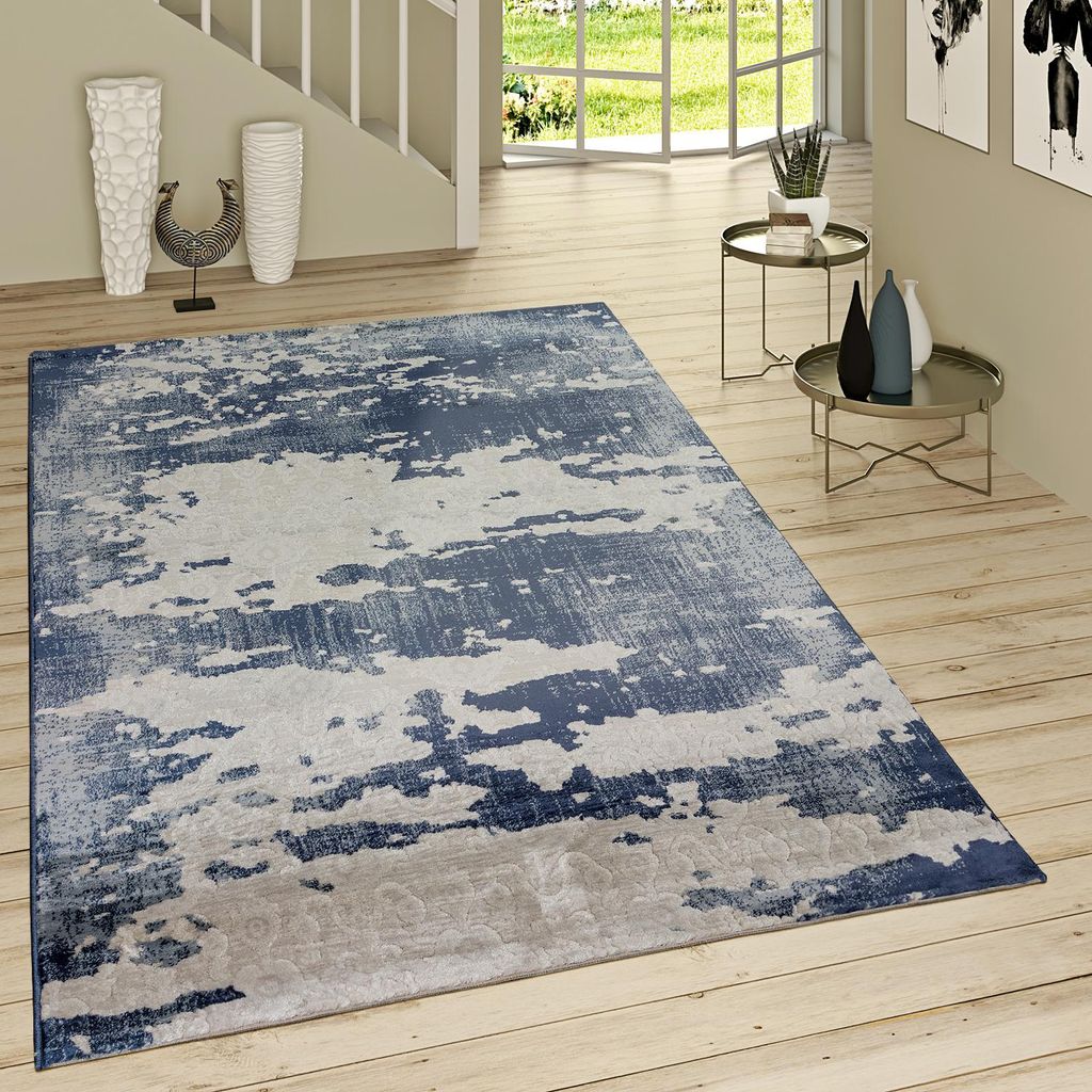Paco Home Kurzflor Teppich Used Look Ornamentale Muster Produktbild 