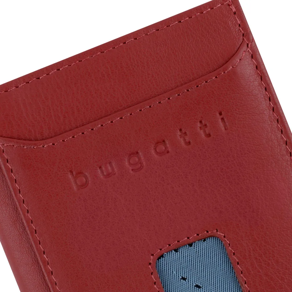 bugatti Secure Slim Special Zip Mini Wallet - Portefeuille compact rouge