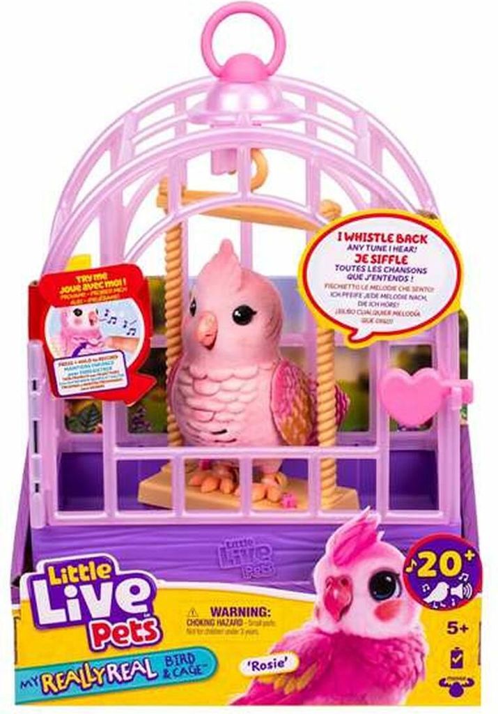 Moose - Akcesorium do klatki dla ptaków Little Live Pets, mówca, oficjalny produkt