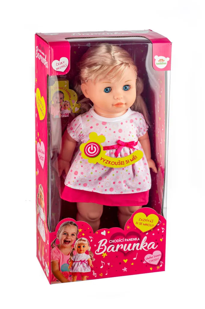 Jouet poupée marchante 42cm Barunka pour enfant chantante sur piles