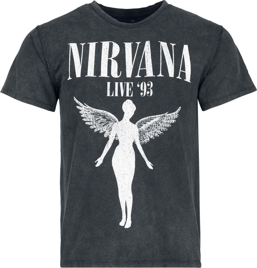 Nirvana T-Shirt Herren In Utero '93 schwarz Band-Merch, Bands 100% Baumwolle XL