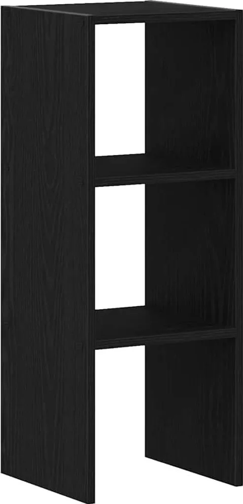 Meuble de rangement vertical empilable noir aspect chêne vidaXL 80 cm
