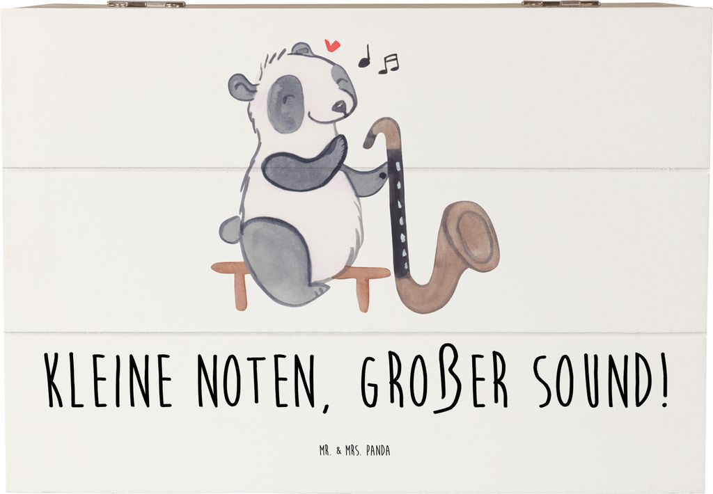 Mr. & Mrs. Panda Box Bassklarinette Sound 22 x 15 cm - Weiß - Geschenk, Orchestermusik, Instrumente, Instrument, Schatulle, fotobox, Lernen, musik...