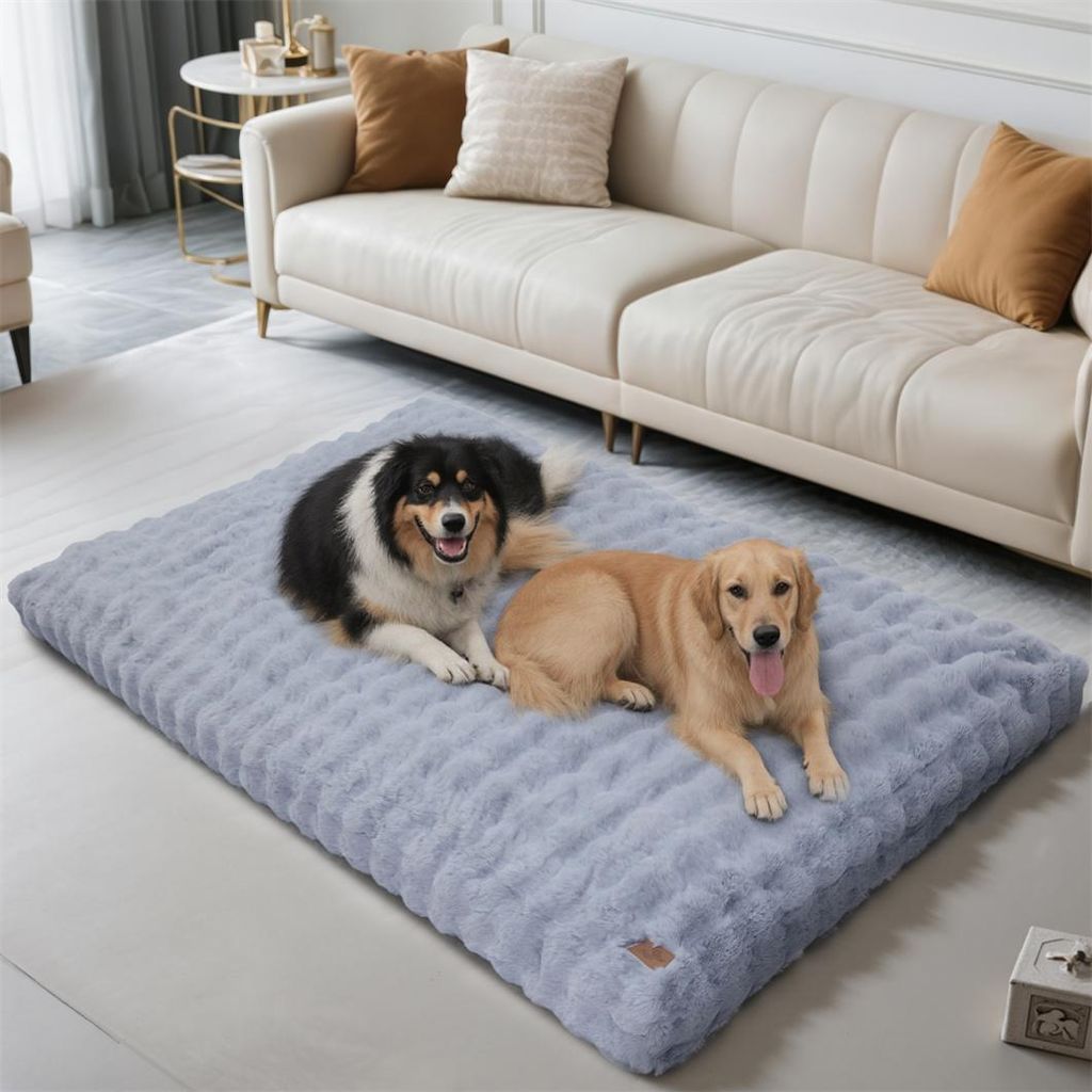 WISFOR Orthopädisch Hundebett Hundesofa Hundecouch Hundekissen große Hunde Schlafplatz, wasserfest waschbar Bezug abnehmbar 4XL: 200x130x18cm, Grau