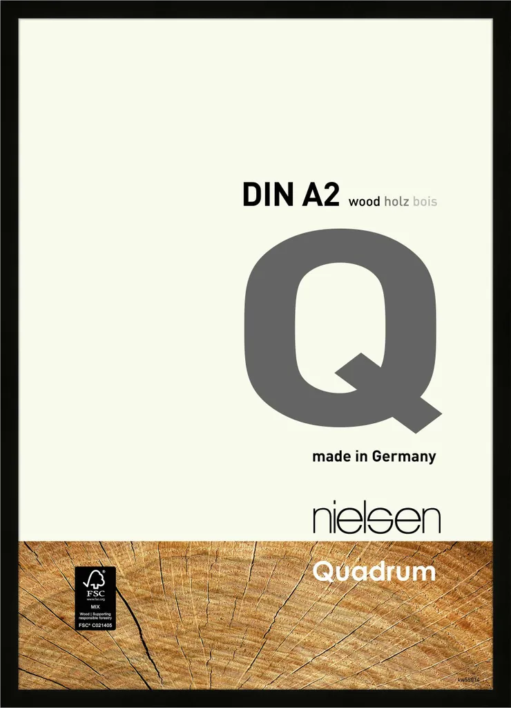 Cornice A2 Legno Nero Nielsen Quadrum | Proteggi i tuoi Poster 42x59,4